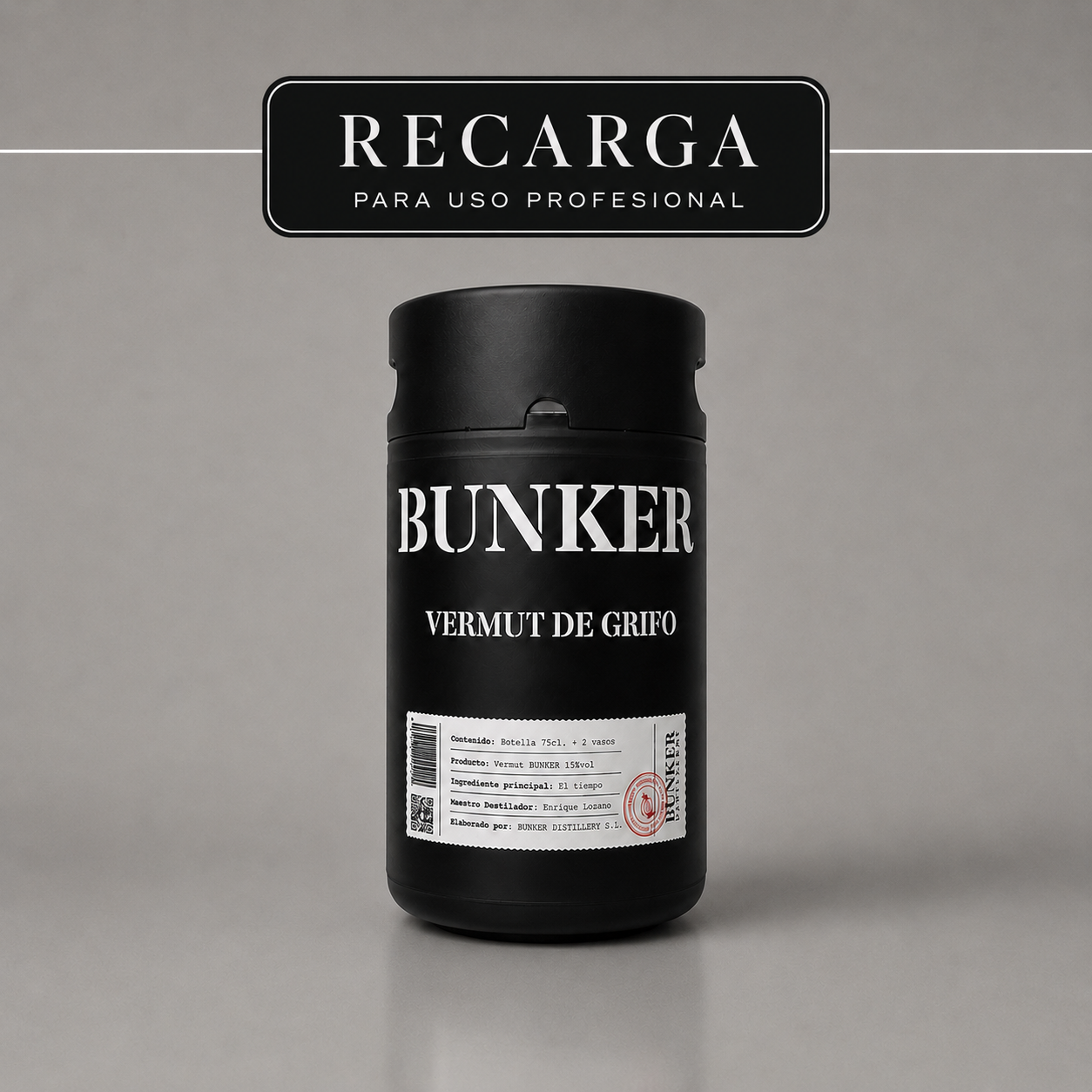Recarga Vermut ROJO BUNKER — INOX. 5L